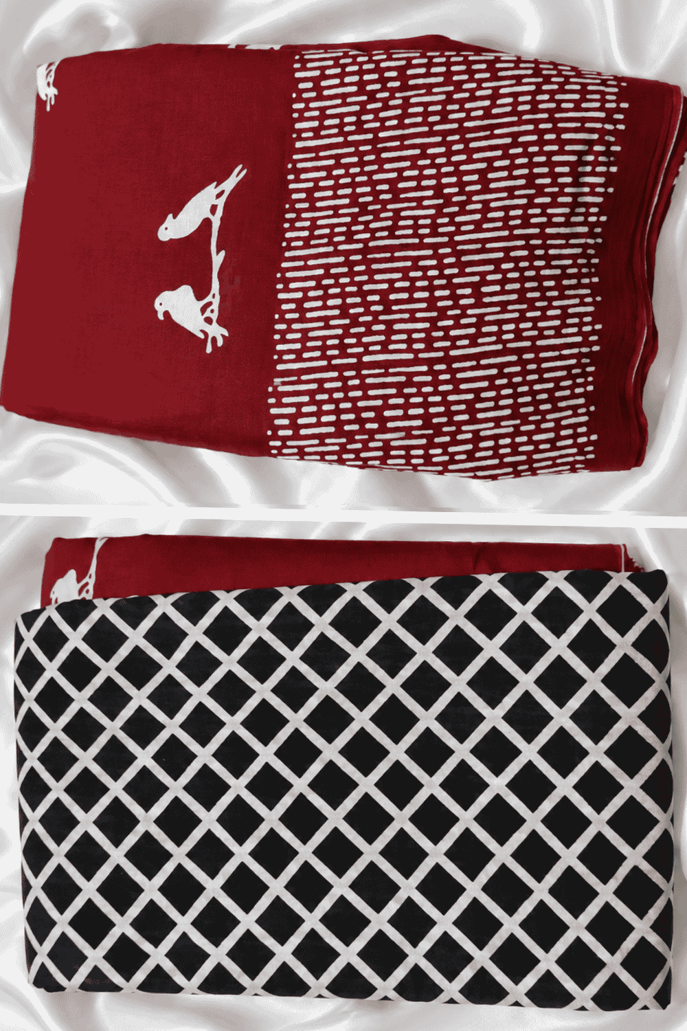 Jaipur cotton saree maroon