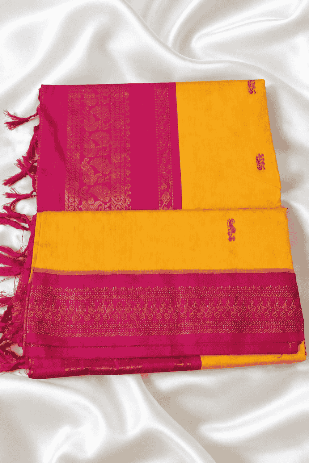 Kalyani Cotton Saree Yellow
