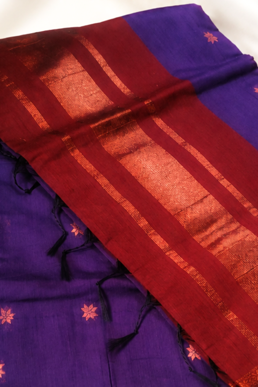 Maheswari cotton silk saree dark blue