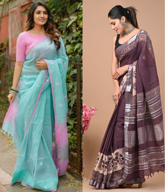 LINEN COTTON SAREE