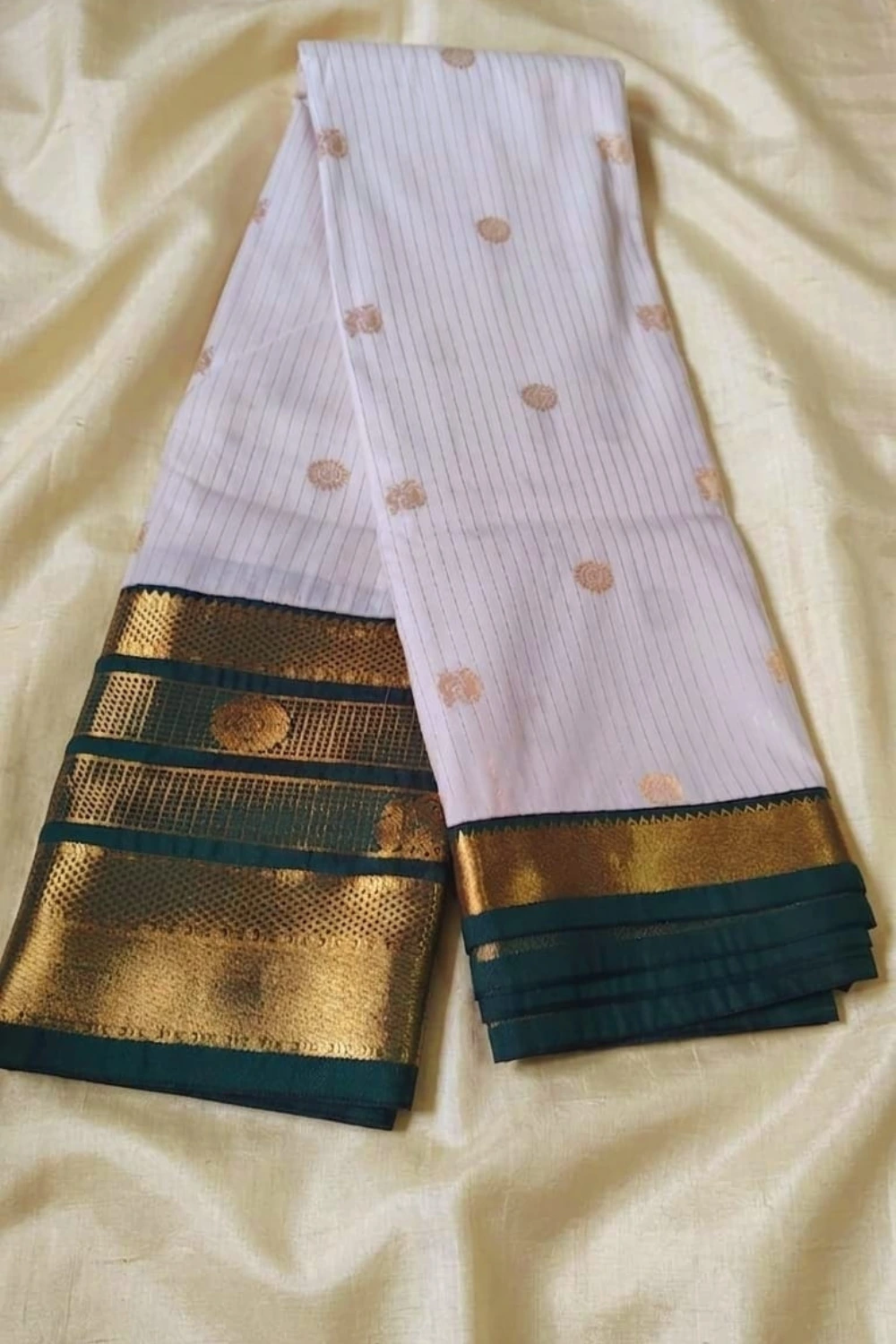 Mandaram Semi Kanchipuram Silk Saree