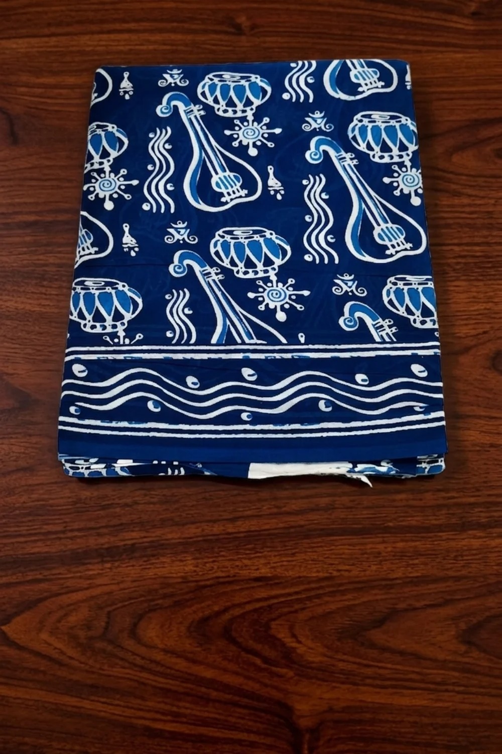 Jaipur Cotton Saree Indigo Blue