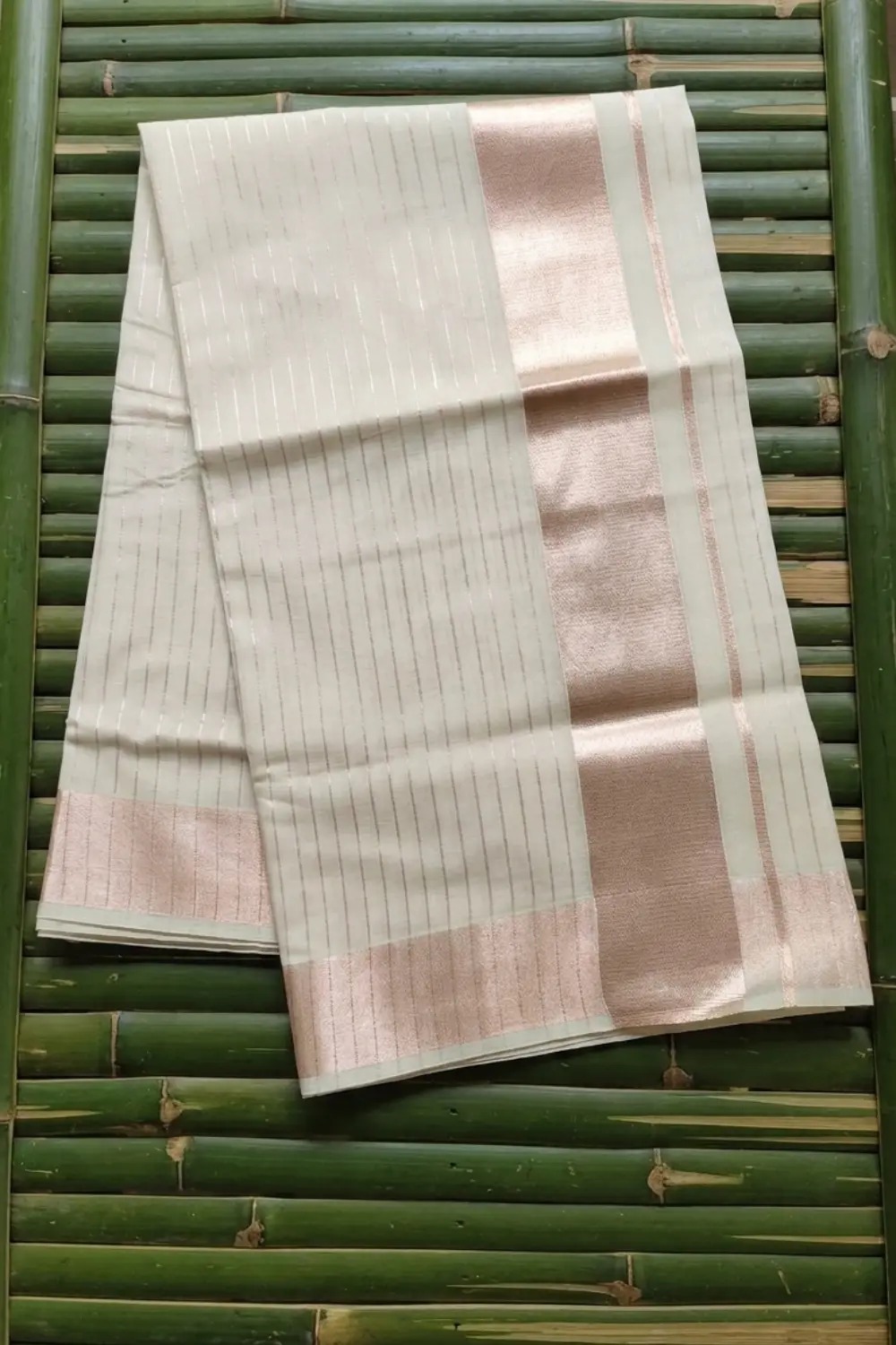 Kerala Set Saree with Rose Gold