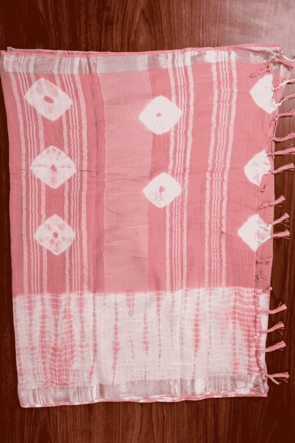 Linen Saree Blush Pink